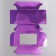 Capcake box, confectionery packaging with a window, 6 purple cells, 25 x 17 x 10 cm