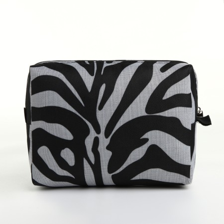 Cosmetic bag with lightning, the color is black/white-1
