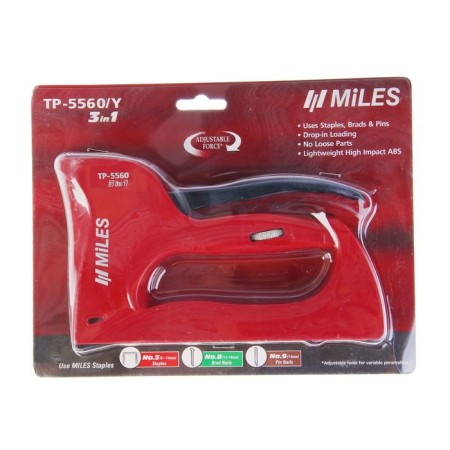 Furniture stapler Miles, 6-14 mm, 41, 47, 53, plastic case, 3 in 1-2