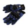 Motorcycle gloves with protective inserts, pair, size L, blue