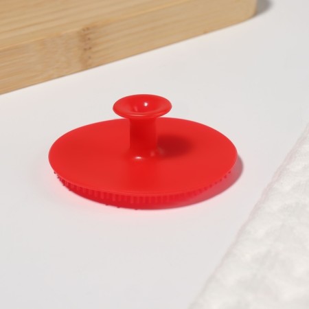 Washing brush, silicone, on suction cup, d = 5.5 cm, color mix-7