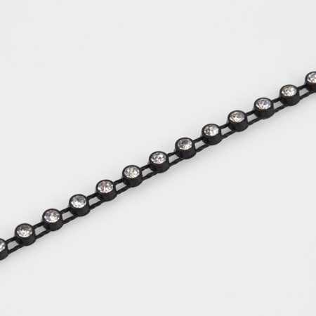 Rhinestones on threads, 3 mm, 9 ± 1 m, black color-2
