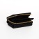 Women's wallet on the button, black color
