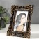 Photo frame plastic 10x15 cm "eclectica" dark gold on black 20.5x16 cm