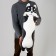 Soft toy "Husky", 80 cm, gray-white color