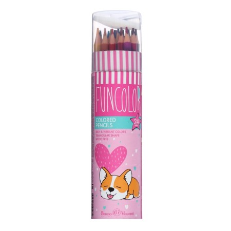 Faincolor -colored pencils are plastic, in cardboard tube, mix-6