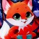 New Year's pillow round "fox", for the New Year