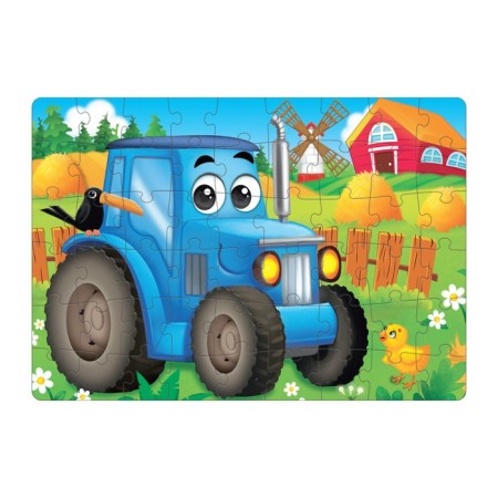 Children's puzzle "Funny Tractor", 54 elements-1