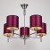 Economic chandelier 38014/5 5x60W E14 LED Chrome/purple 61x61 cm