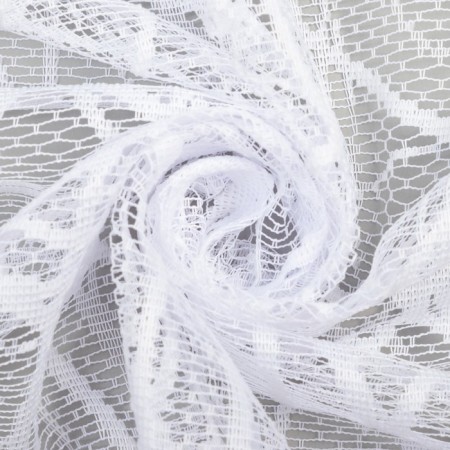 Tulle to the kitchen without curtain tape, size 165x170cm, white color, 100% polyester-3