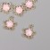 Decor for creativity Metal "Flower" gold, pink 1.8x1.5x0.5 cm