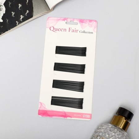 Invisibility for hair "smooth" (set 36 pcs) 6 cm, black