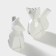 Porcelain set for spices on the bamboo stand Bellatenero “Fox”, 3 objects: Solonka 80 ml, List 80 ml, stand, white color