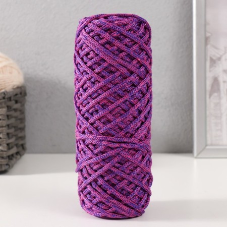 Knitting cord 35% cotton, 65% polypropylene 3 mm 85m/160 ± 10 g (fuchsia/purple)