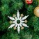 Jerk decoration "Polar Snowflake" (set 2 pcs) D-14.5 cm, white-golden