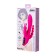 Triple vibroostimulator Jos Spanky, silicone, pink color, 21 cm