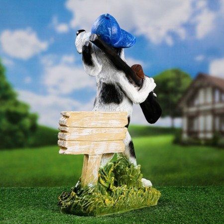 Garden figure "dog Archik - Open for friends" 36x50x16cm-2