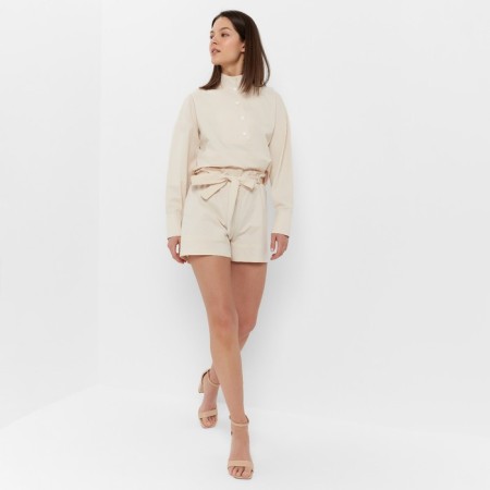 Women's costume (blouse, shorts) minku: enjoy Milk color, size 48-5