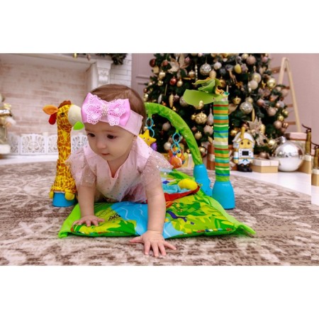 Developing rug "Island", with arc and toys, 77x77x0.5-1