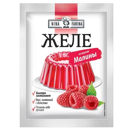 Желе "Nina Farina", со вкусом малины, 50г