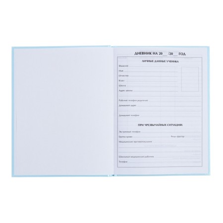 Universal diary for grades 1-11, "blue", solid cover 7BC, glossy lamination, 40 sheets-4