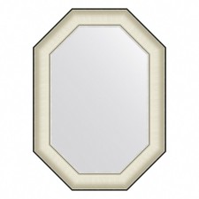 EvoForm mirror in the baguette frame, 78 mm, 54x74 cm, color white skin with chrome