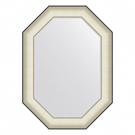 EvoForm mirror in the baguette frame, 78 mm, 54x74 cm, color white skin with chrome