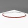 Bracelet "ice" 1 row, red color in silver, 7 cm