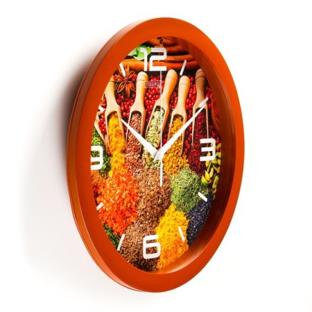 Wall watches, D-28 cm, kitchen, "eastern spices", silent-1