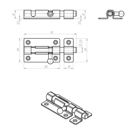 Valve Povle ZT-5, zinc color, 150 pcs-1