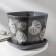 Pot with the pallet "Listopad", 3.7 l, the color is dark gray