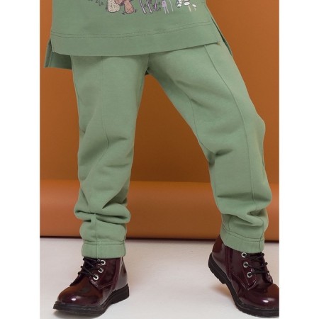 Брюки для девочек, рост 110 см, цвет хаки