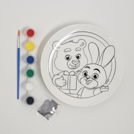 Set for creativity. Painting plates "Best Friends"-1