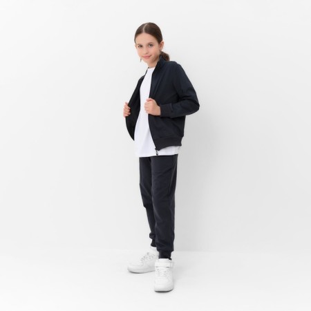 Children's costume (sweatshirt, trousers) minku color graphite, height 152 cm-15