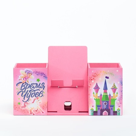 Organizer for the office with a stand for the phone "Miracles Time" 23x7x14 cm-3