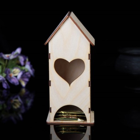 Tea house "heart", 9x9x22 cm-1