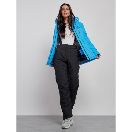 Ski costume female winter, size 44, blue color-8