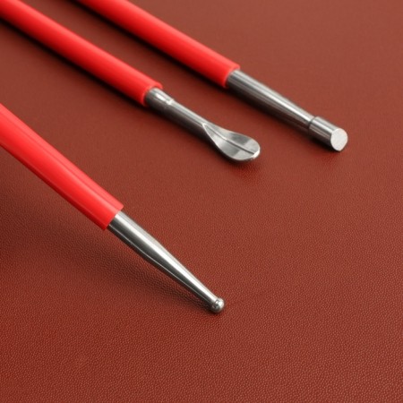 A set of bilateral cardin for embossing on the skin, 3 pcs, 16 cm, red color-9