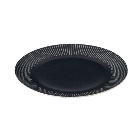 Dining plate Home Queen "Noir", d = 26.6 cm, black color-2