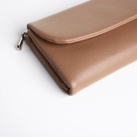 Women's wallet on magnet, beige color-2