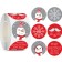 Stick Paper "Snowman and Snowflakes" d = 2.5 cm 500 pcs in the roll