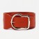 Women's belt, width 8 cm, elastic band, metal buckle, redhead red