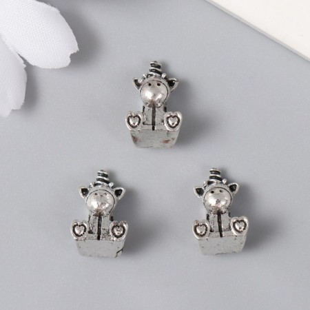 Busina for creativity Metal "Unicorned" silver 1x1.4 cm-2