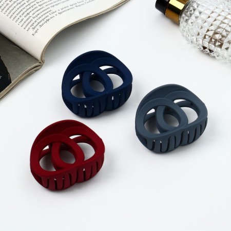 Hair crab "Leona" Circles Classic Matte, 6.5 cm, mix-3
