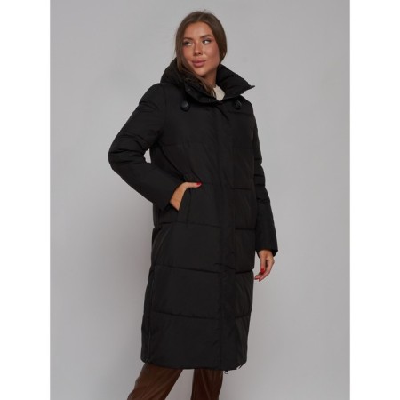 Coat insulated winter female, size 42, black color-9
