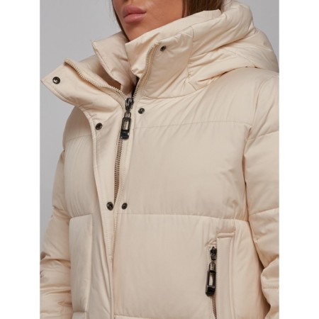Coat insulated winter female, size 48, beige color-14