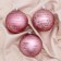 Set of balls plastic D-8 cm, 3 pcs "Jane sequin" pink