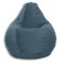 Mear-bag “Pear” Positive Lovely, size l, diameter 80 cm, height 100 cm, velor, blue color