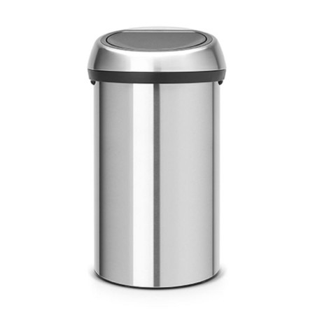 Garbage bucket Brabantia Touch Bin, Soft Touch system, steel color, 60 liters