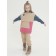 Sweatshirt for girls, height 104 cm, coral color